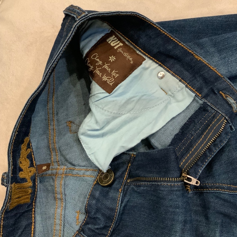 Kut from the Kloth Blue 8 Jeans Straight Leg Normcore Scandi Girl Minimalist - Picture 4 of 8